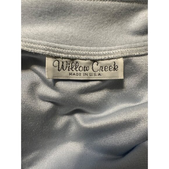 Vintage Willow Creek Fleece Nightgown Lace Trim, Tiered Sleeves Cottage Romantic - Picture 4 of 9